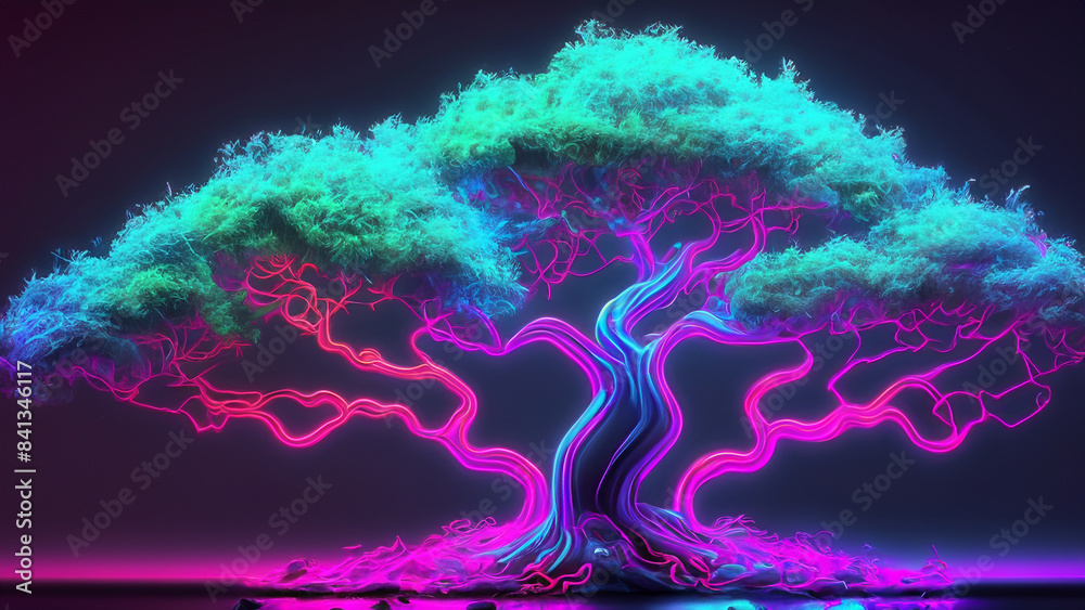 Obraz premium Abstract fantasy tree background beautiful special wallpaper hd best quality realistic colorful image