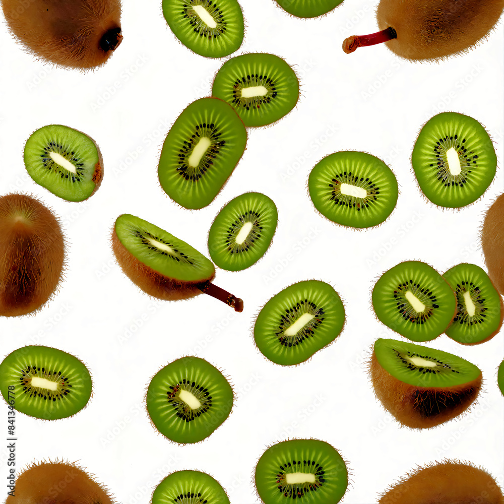Fototapeta premium Exotische Kiwi auf weißem Hintergrund