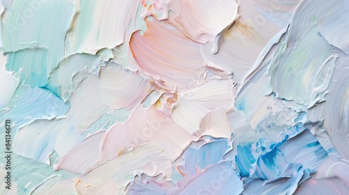 Wallpaper Mural pastel abstract oil or acrylic paint strokes on canvas texture, background for overlay Torontodigital.ca