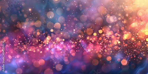 Colorful bokeh lights and abstract background with vibrant, glowing circles creating a magical and dreamy atmosphere, perfect for festive and celebratory themes..