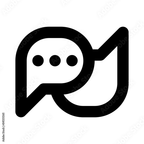 Chats discuss talk bubble line icon