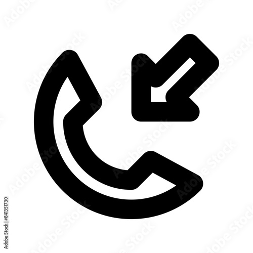 telephone Incoming Call line icon