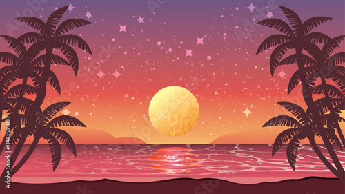 南国の夕焼け