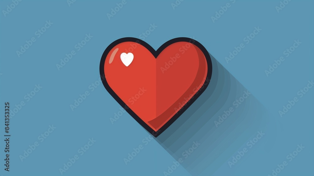 A simple heart icon, used in apps and websites to signify liking or favoriting content. A simple heart icon, used in apps and websites to signify liking or favoriting content.