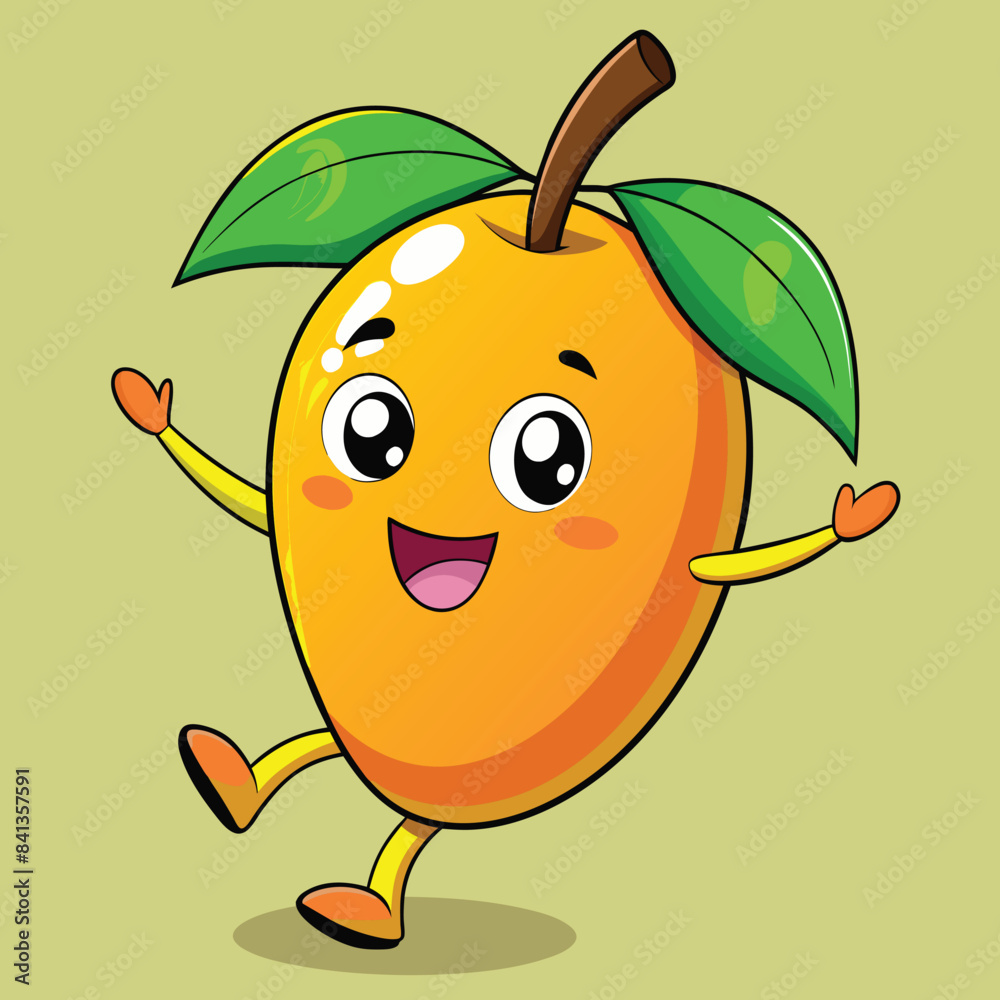 Funny mango vector clipart Funny mango vector clipart