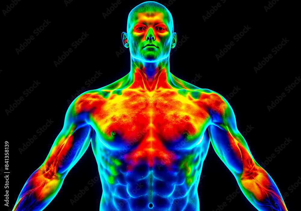 Color-Coded Thermal Scan of Human Body Color-Coded Thermal Scan of Human Body