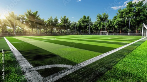 A soccer field created 
