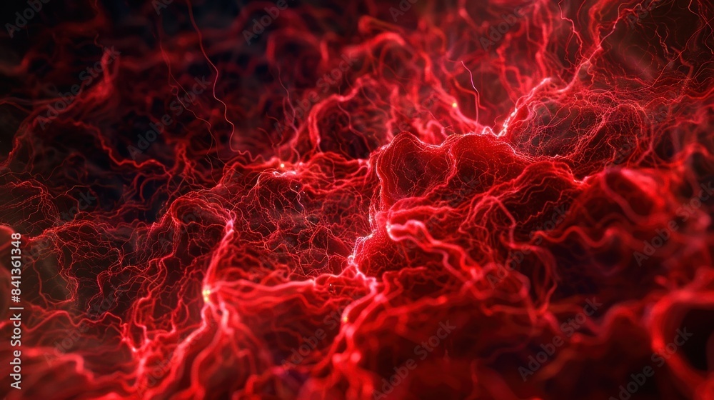 Abstract red electric energy waves, dynamic and vibrant light streaks, perfect for backgrounds or science fiction themes Abstract red electric energy waves, dynamic and vibrant light streaks, perfect for backgrounds or science fiction themes