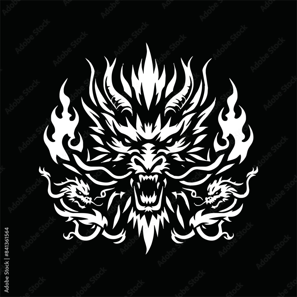 Dragon head logo icon vector Dragon head logo icon vector