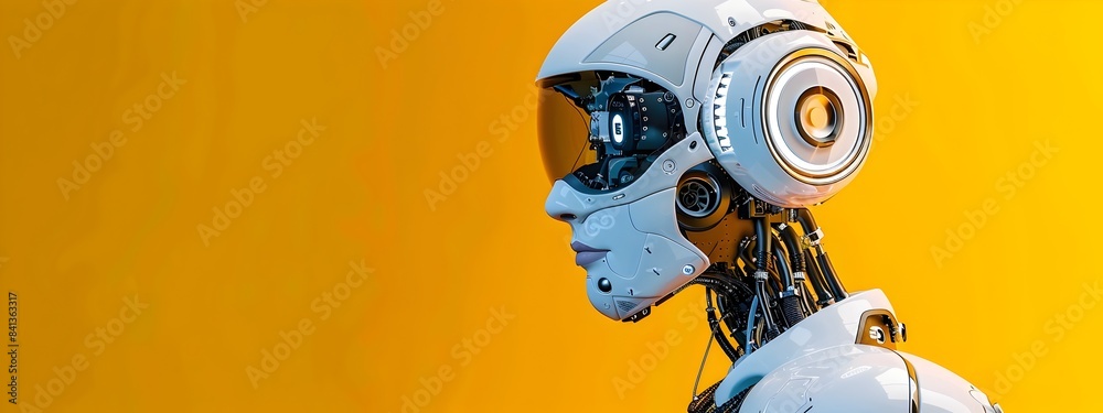 Futuristic Robot Whisperer Chief Working on Innovative Technology Futuristic Robot Whisperer Chief Working on Innovative Technology