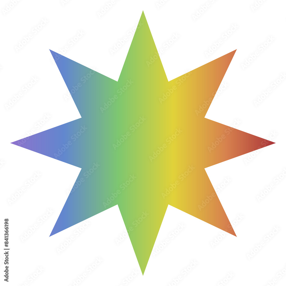 Rainbow shape illustration element for sticker Rainbow shape illustration element for sticker