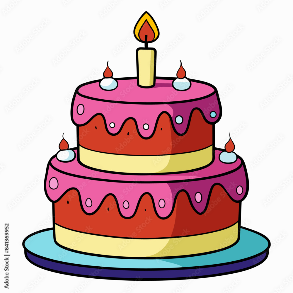 Birthday cake cartoon vector clipart Illustration Birthday cake cartoon vector clipart Illustration