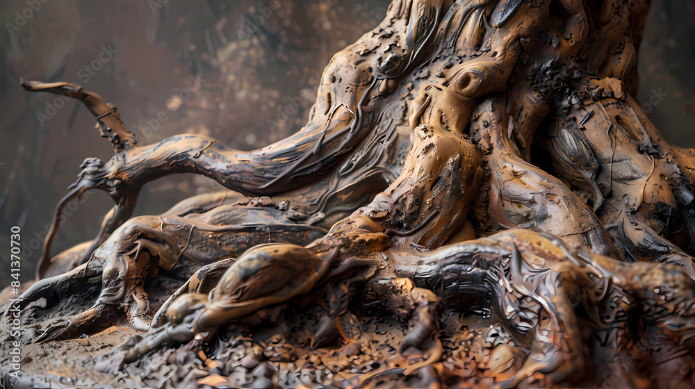 A tree with a lot of branches and a trunk A tree with a lot of branches and a trunk