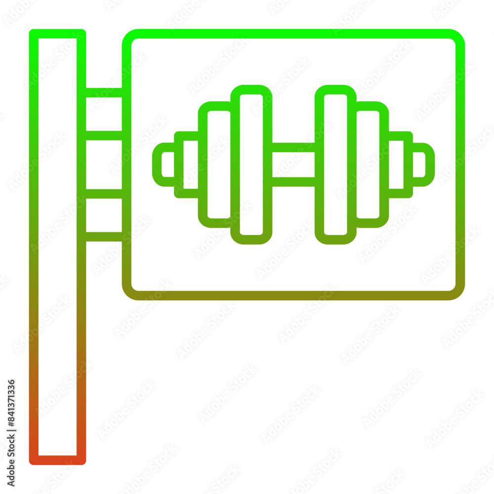 Gym Sign Icon Gym Sign Icon
