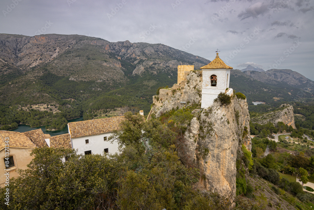 View of Guadalest village with the lake in Alicante (Spain) View of Guadalest village with the lake in Alicante (Spain)