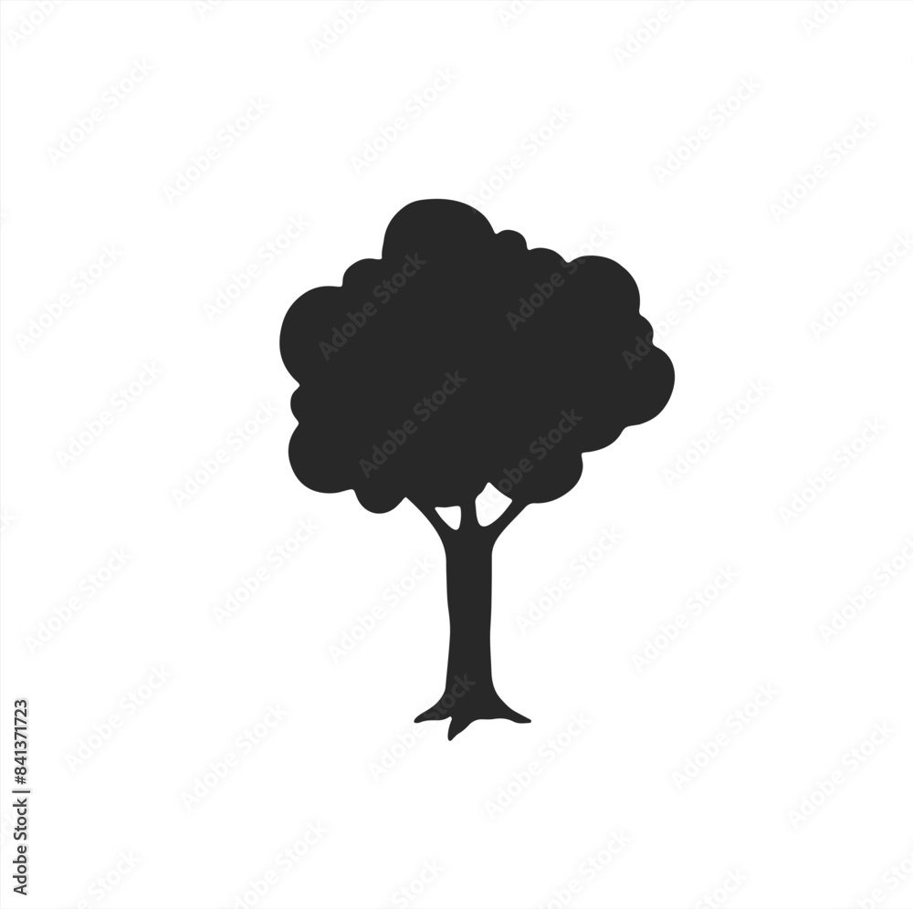 Black tree vector single icon illustration on white background silhouette art black white stock plant illustration Black tree vector single icon illustration on white background silhouette art black white stock plant illustration