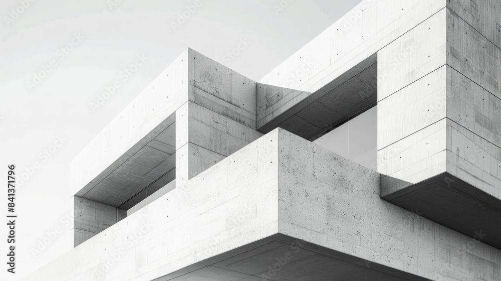 modern architectural rendering or design concept of a building