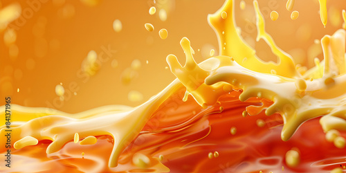  Splash of Cheese with drip and melting sauce splash background   photo