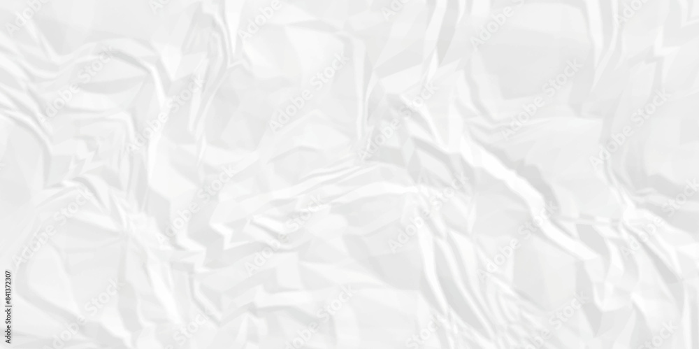 Obraz premium White wrinkly backdrop paper background. panorama grunge wrinkly paper texture background, crumpled pattern texture. paper crumpled texture. white fabric crushed textured crumpled.