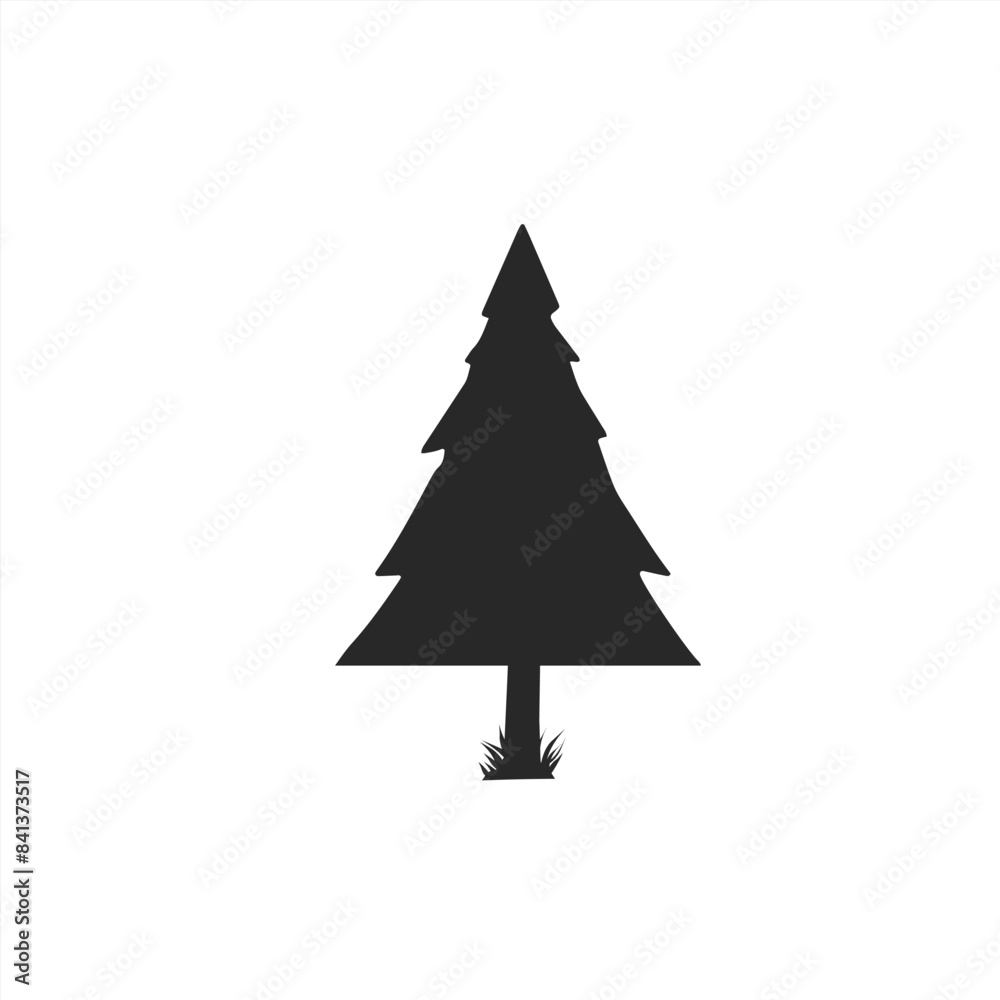 Black tree vector single icon illustration on white background silhouette art black white stock plant illustration Black tree vector single icon illustration on white background silhouette art black white stock plant illustration