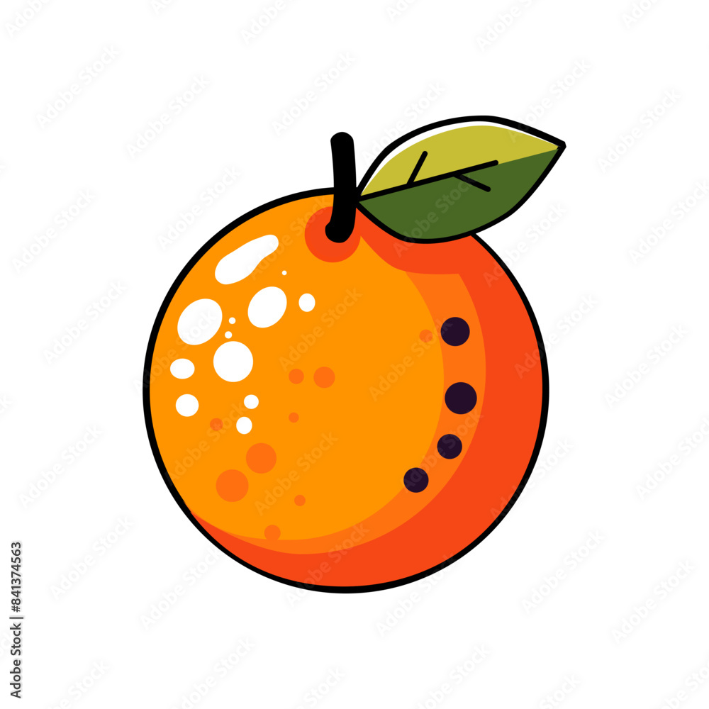 orange vector illustration in flat and minimalist style isolated on white background orange vector illustration in flat and minimalist style isolated on white background
