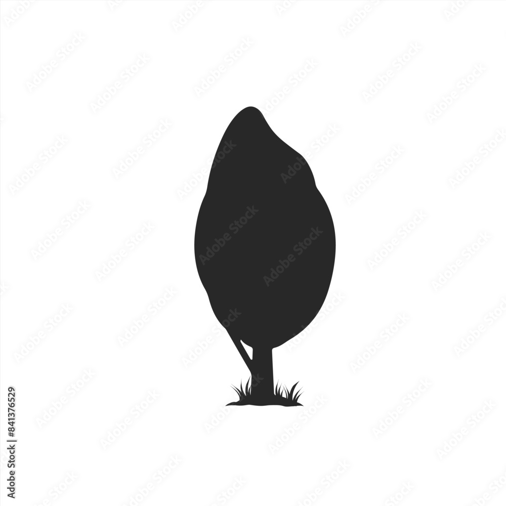 Black tree vector single icon illustration on white background silhouette art black white stock plant illustration Black tree vector single icon illustration on white background silhouette art black white stock plant illustration
