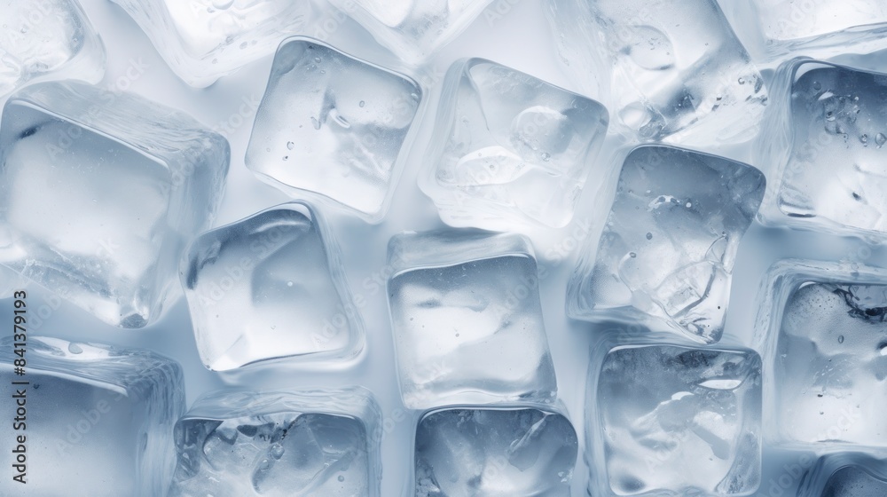 Ice cubes with water drops background Ice cubes with water drops background