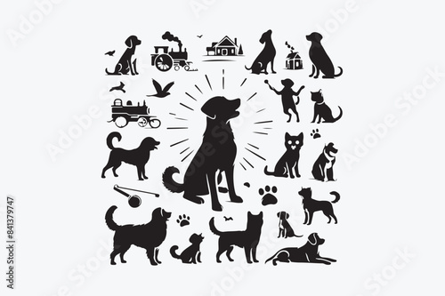 silhouettes of animals