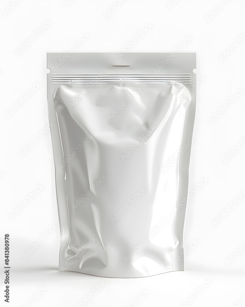 Plastic Pouch Mockup isolated on white background Plastic Pouch Mockup isolated on white background