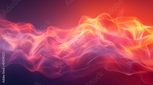 Abstract Fire and Smoke, Red yellow fire color