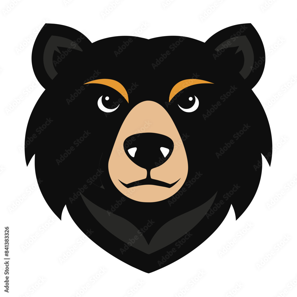 Bear Face Vector Logo Illustration Bear Face Vector Logo Illustration