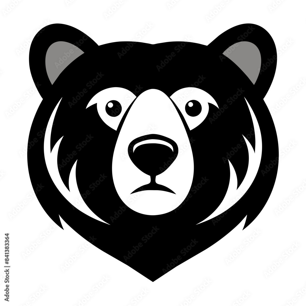 Bear Face Vector Logo Illustration Bear Face Vector Logo Illustration