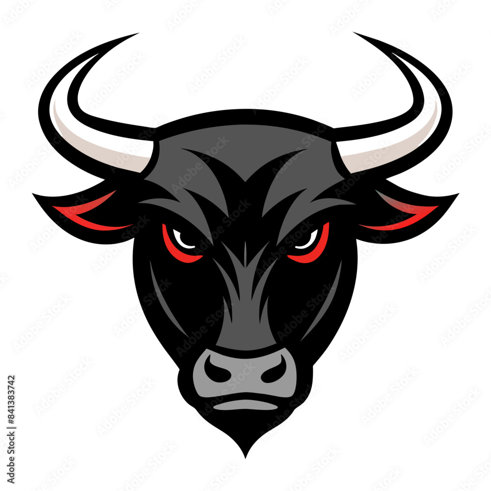 Bull head Face Logo Vector Illustration Bull head Face Logo Vector Illustration