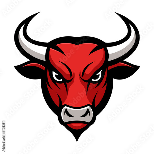 Angry Bull Face Vector Logo Illustration