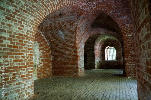 Fototapeta Naklejka Na Ścianę i Meble -  Defensive walls at former Prussian Boyen Fortress - Gizycko, Poland