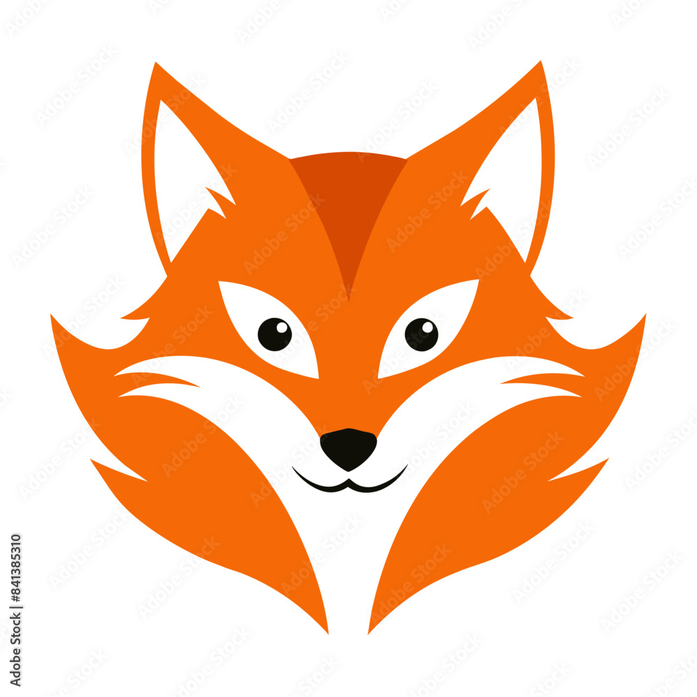 Obraz premium Fox Face Logo Vector Illustration