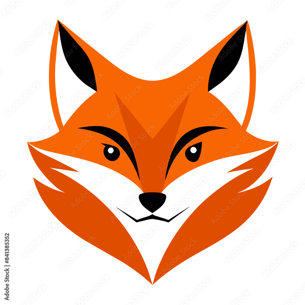 Obraz premium Fox Logo Vector Illustration on White Background