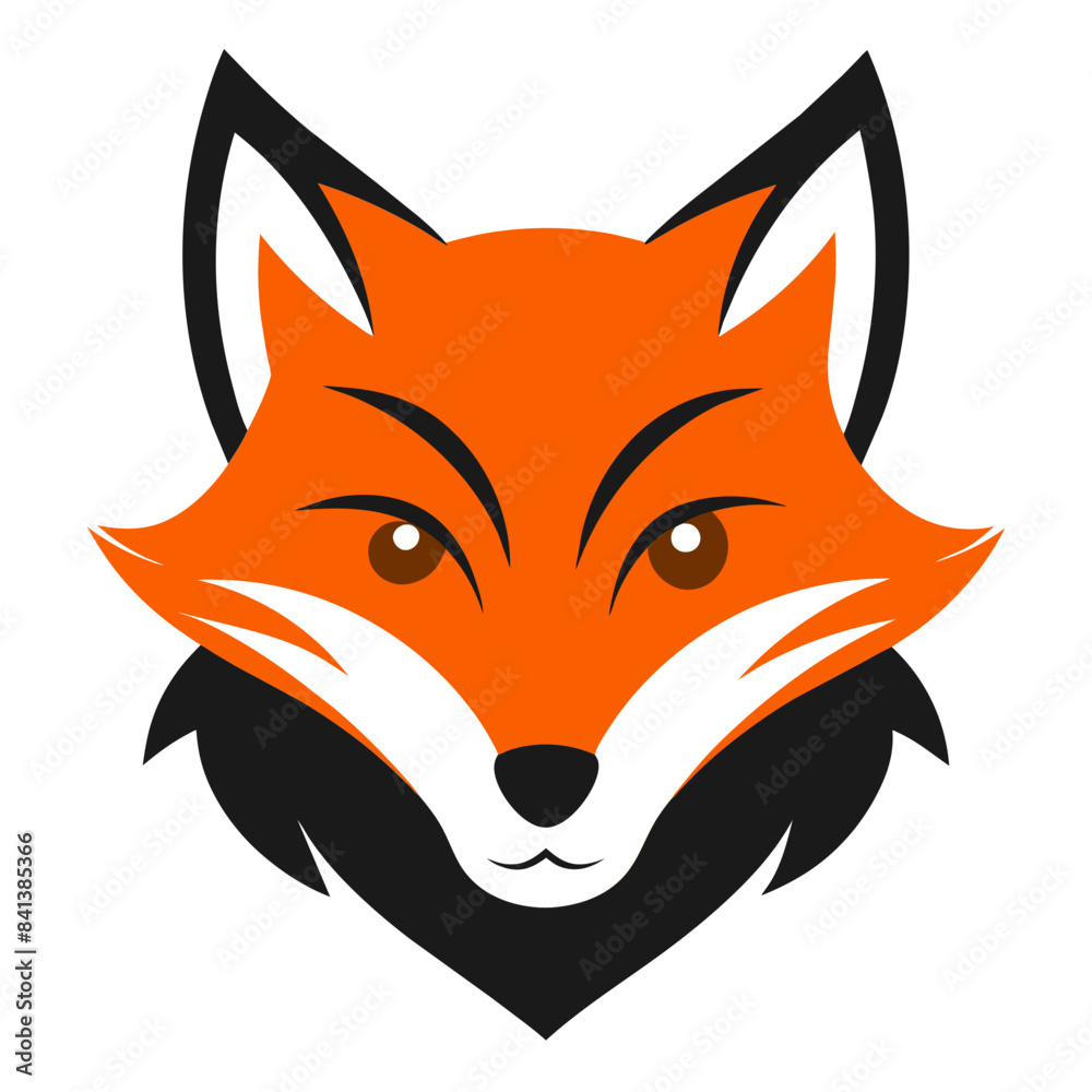 Obraz premium Fox Logo Vector Illustration on White Background