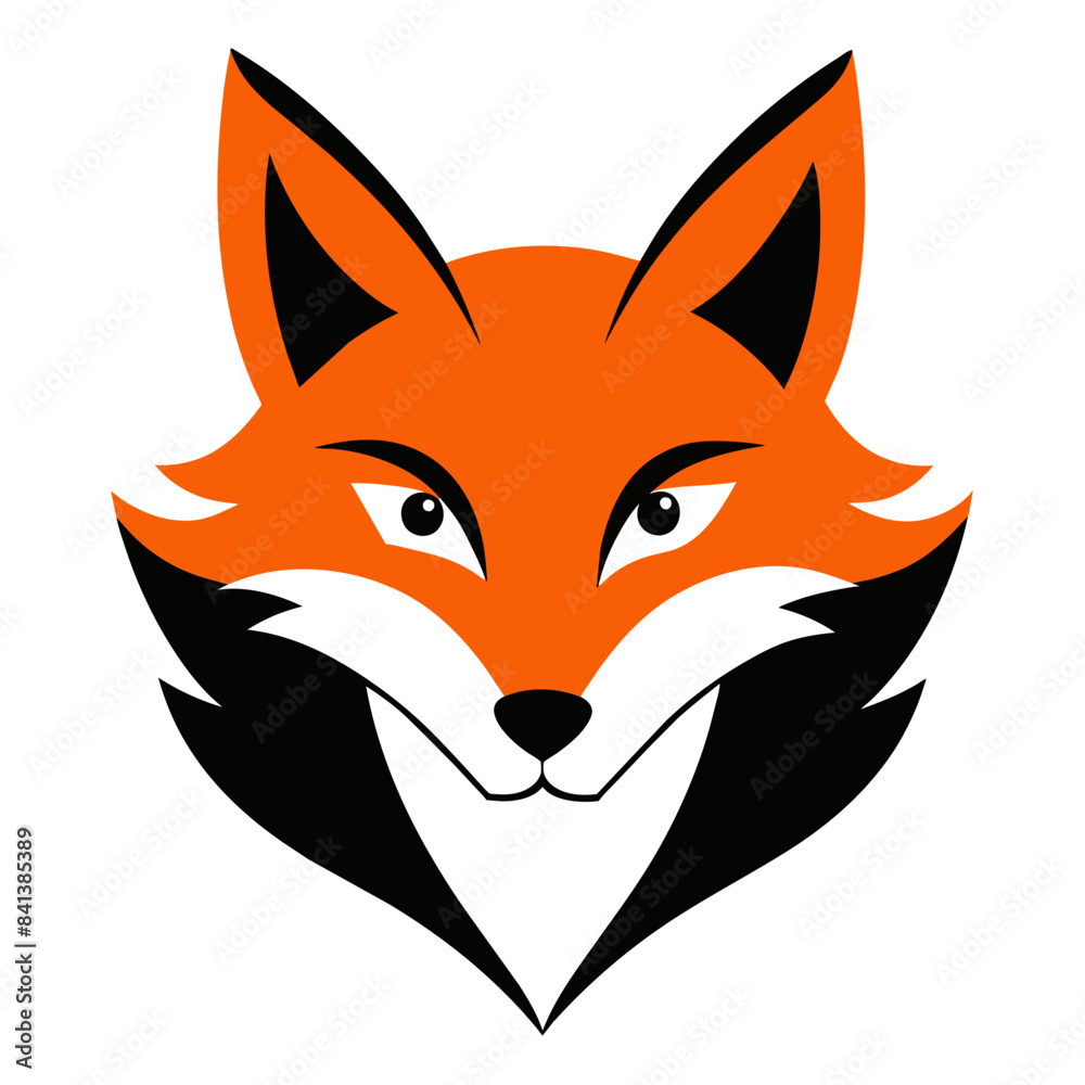 Obraz premium Fox Logo Vector Illustration on White Background