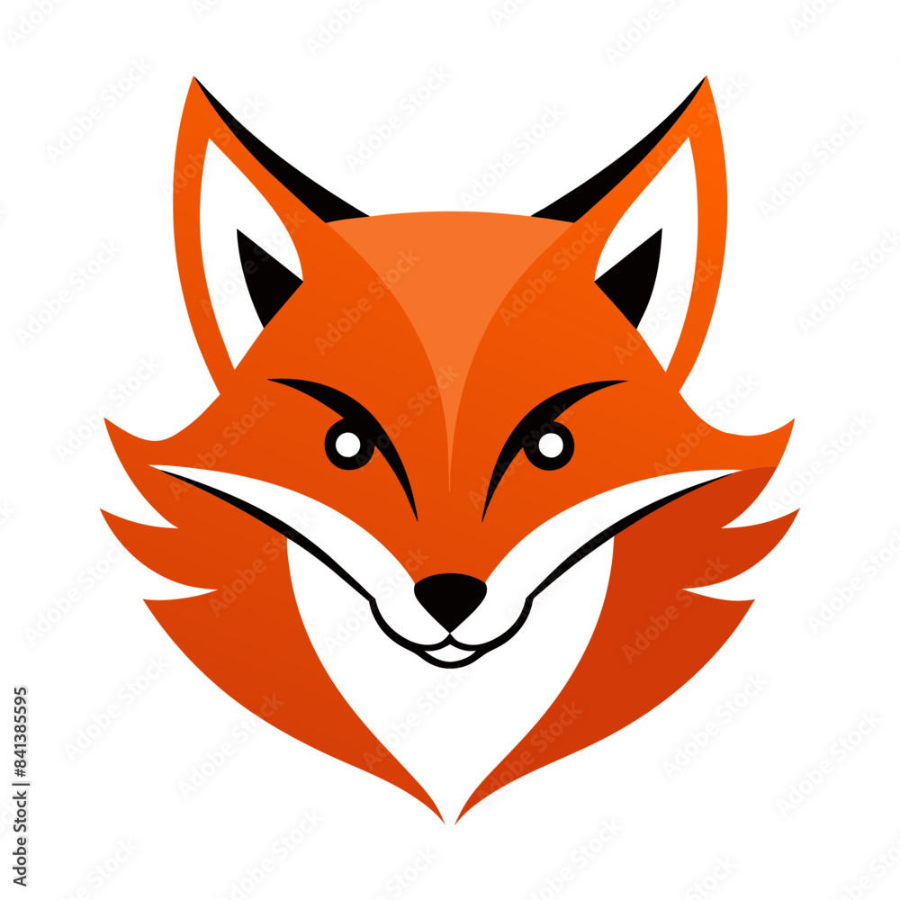Obraz premium Fox Logo Vector Illustration on White Background