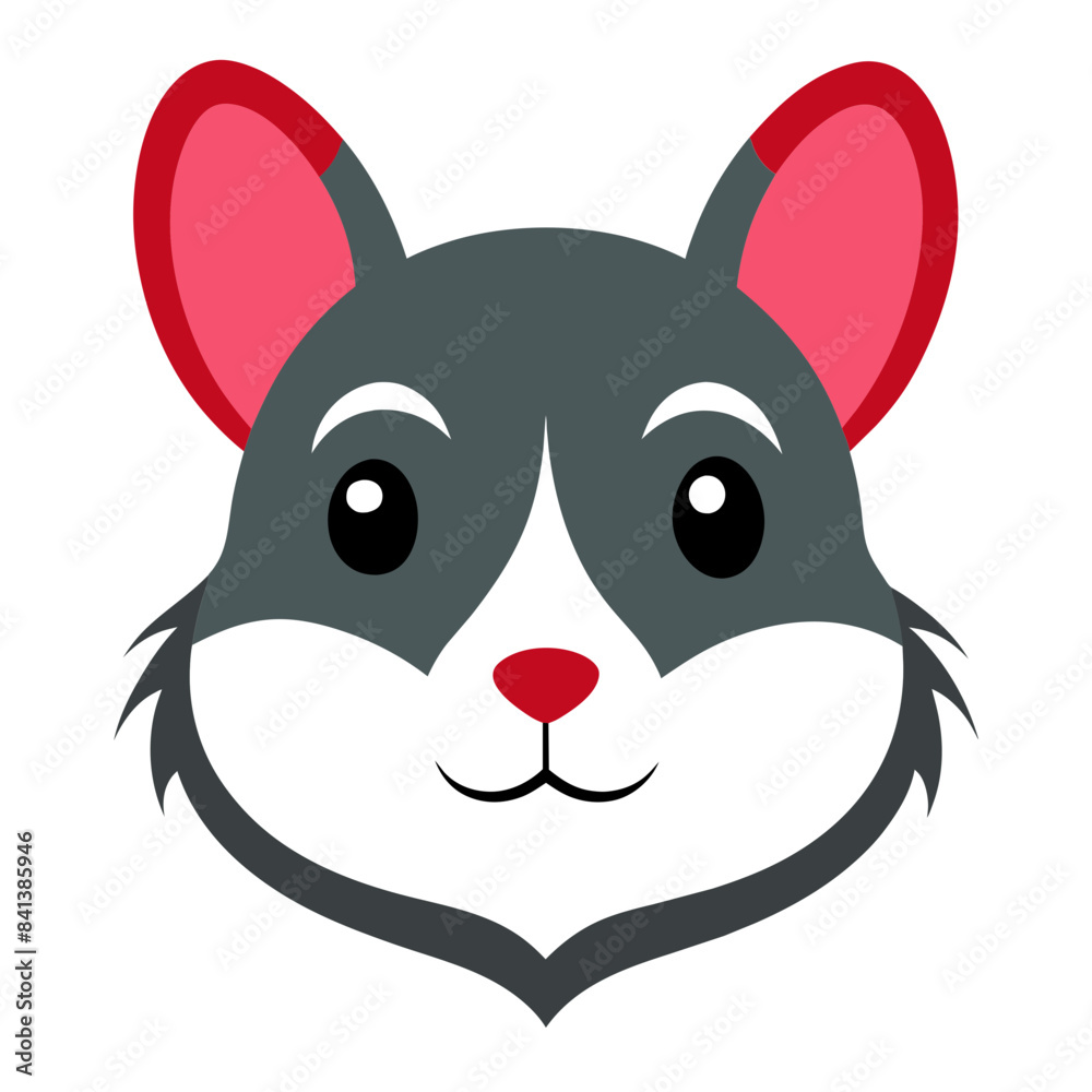 Hamster Face Logo Vector Illustration Hamster Face Logo Vector Illustration