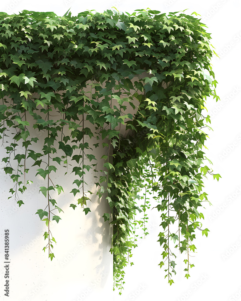 Fototapeta premium Ivy plants hanging down from the building