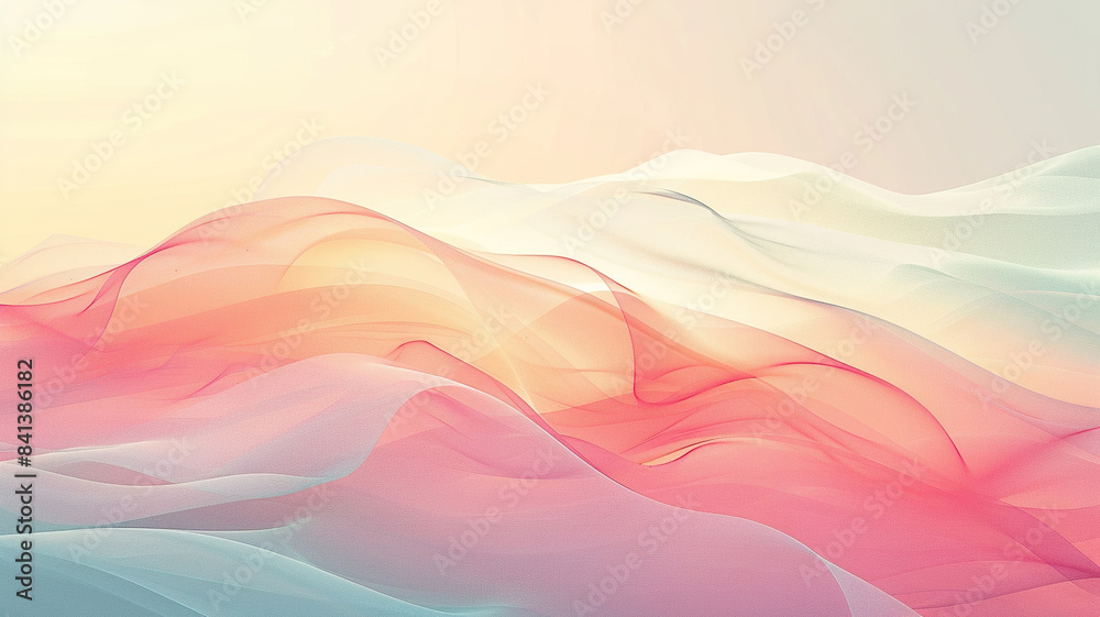 Fototapeta premium Horizontal background or pattern with fine fabric in soft light colors. Generated by artificial intelligence