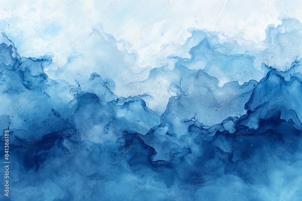 Abstract Blue and White Fluid Forms Abstract Blue and White Fluid Forms