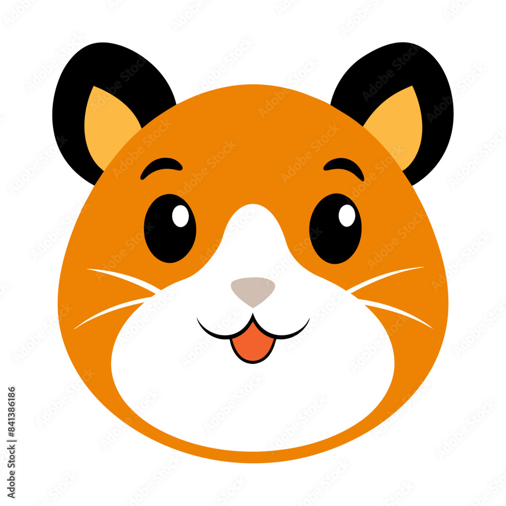 Hamster Logo Vector Illustration on White Background Hamster Logo Vector Illustration on White Background