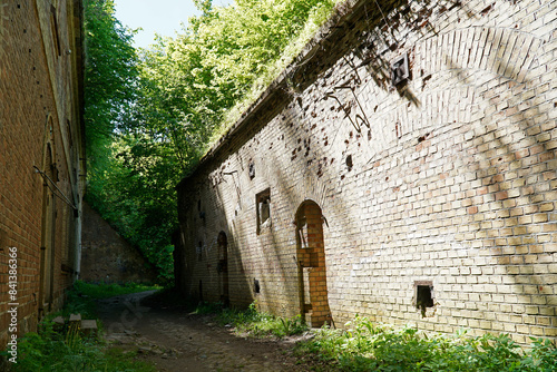 Fototapeta Naklejka Na Ścianę i Meble -  Barrack building at former Prussian Boyen Fortress - Gizycko, Poland