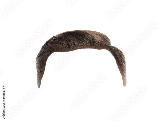 Male hairstyle with brown hair isolated on white