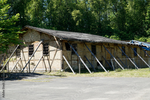 Fototapeta Naklejka Na Ścianę i Meble -  Ruined building at former Prussian Boyen Fortress - Gizycko, Poland