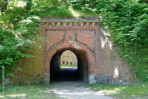 Fototapeta Naklejka Na Ścianę i Meble -  Gate at former Prussian Boyen Fortress - Gizycko, Poland