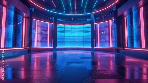 Chroma TV screen studio virtual backdrop
